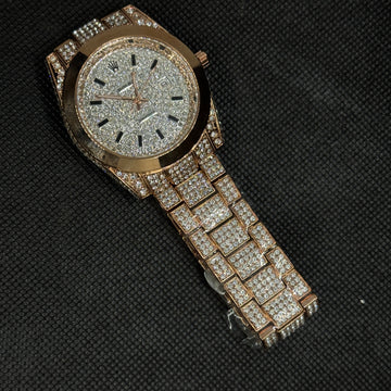 Golden with diamond Luxury men watch