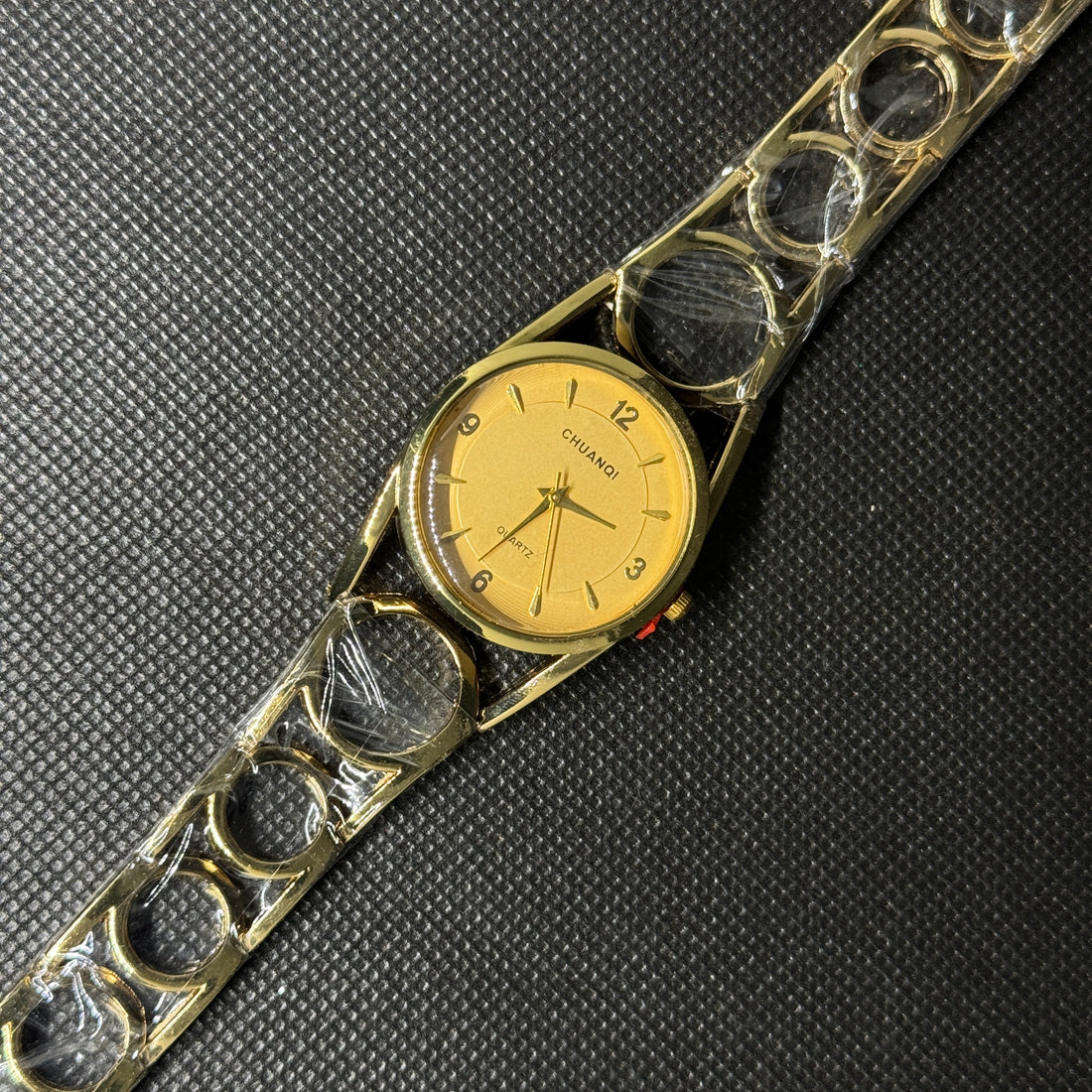 Gold Circle Bracelet Watch for Women